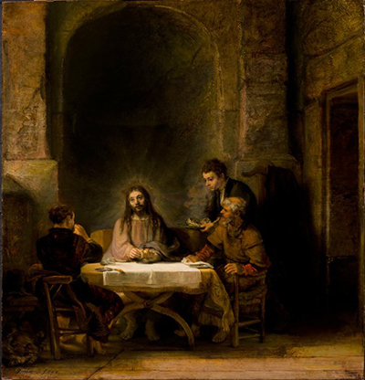 Das Abendmahl in Emmaus Rembrandt